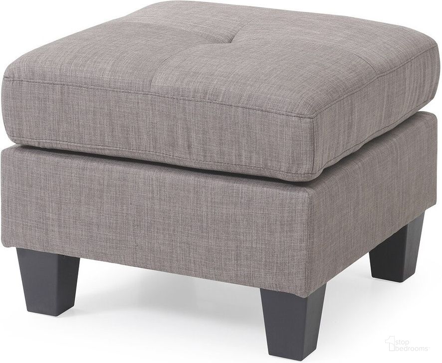 The appearance of Newbury Ottoman (Gray) designed by Glory in the modern / contemporary interior design. This gray piece of furniture  was selected by 1StopBedrooms from Newbury Collection to add a touch of cosiness and style into your home. Sku: G579-O-Ottoman. Material: Fabric. Product Type: Ottoman. Image1