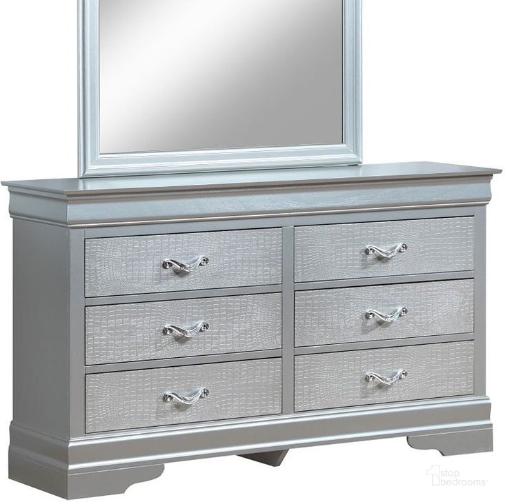 The appearance of G6500 Dresser designed by Glory in the traditional interior design. This silver piece of furniture  was selected by 1StopBedrooms from G65 Collection to add a touch of cosiness and style into your home. Sku: G6500-D-Dresser. Material: Wood. Product Type: Dresser. Image1