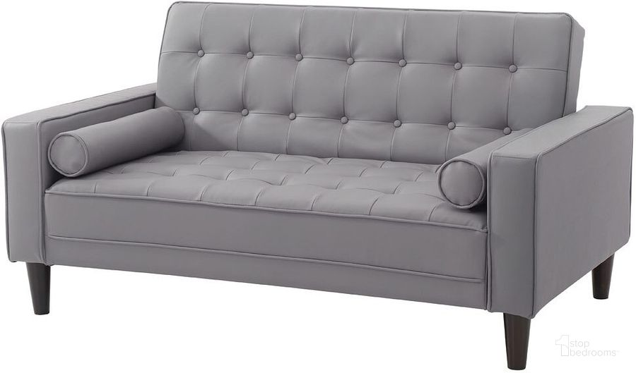 The appearance of G832A Loveseat Bed (Gray) designed by Glory in the transitional interior design. This gray piece of furniture  was selected by 1StopBedrooms from G83 Collection to add a touch of cosiness and style into your home. Sku: G832A-L-Loveseat Bed Base;G832A-L-Loveseat Bed Arms. Material: Faux Leather. Product Type: Loveseat. Image1