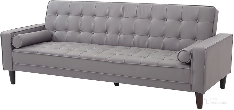The appearance of G832A Sofa Bed (Gray) designed by Glory in the transitional interior design. This gray piece of furniture  was selected by 1StopBedrooms from G83 Collection to add a touch of cosiness and style into your home. Sku: G832A-S-Sofa Bed. Material: Faux Leather. Product Type: Futon. Image1