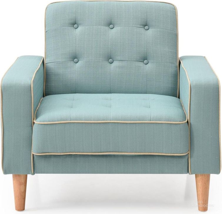 The appearance of Glory Furniture Navi Series Chair Sleeper Fabric Sofa Bed designed by Glory in the transitional interior design. This light blue piece of furniture  was selected by 1StopBedrooms from Navi Collection to add a touch of cosiness and style into your home. Sku: G833A-C-Chair Bed Base;G833A-C-Chair Bed Arms. Material: Wood. Product Type: Sofa Bed. Image1