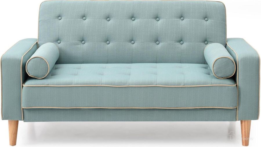 The appearance of Glory Furniture Navi Series Loveseat Sleeper Fabric Sofa Bed designed by Glory in the transitional interior design. This light blue piece of furniture  was selected by 1StopBedrooms from Navi Collection to add a touch of cosiness and style into your home. Sku: G833A-L-Loveseat Bed Base;G833A-L-Loveseat Bed Arms. Material: Wood. Product Type: Sofa Bed. Image1