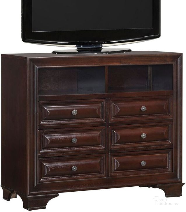 The appearance of G8875 Media Chest designed by Glory in the traditional interior design. This cappuccino piece of furniture  was selected by 1StopBedrooms from G88 Collection to add a touch of cosiness and style into your home. Sku: G8875-TV-TV Media Chest. Material: Wood. Product Type: Media Chest.