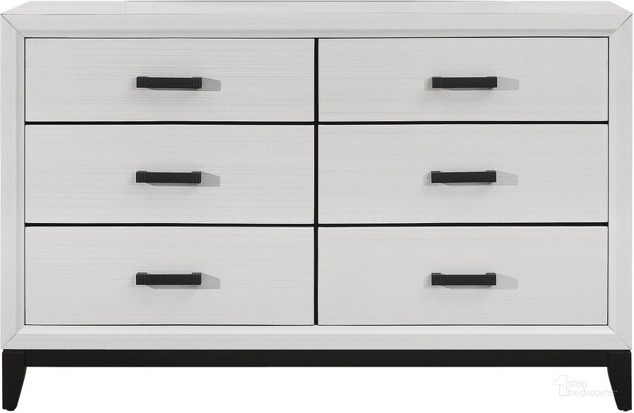 The appearance of Global Furniture Kate White Dresser designed by Global Furniture USA in the modern / contemporary interior design. This white piece of furniture  was selected by 1StopBedrooms from Kate Collection to add a touch of cosiness and style into your home. Sku: KATE-WHITE-D. Material: Wood. Product Type: Dresser. Image1