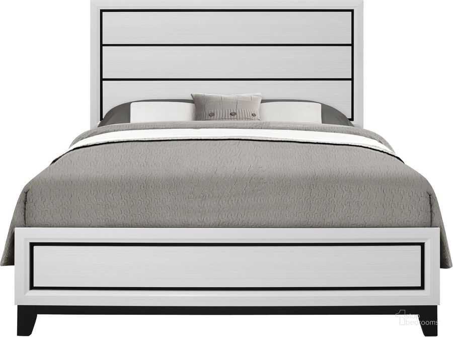 The appearance of Global Furniture Kate White Queen Bed designed by Global Furniture USA in the modern / contemporary interior design. This white piece of furniture  was selected by 1StopBedrooms from Kate Collection to add a touch of cosiness and style into your home. Sku: KATE-WHITE-KB/QB SR;KATE-WHITE-QB-HB/FB. Bed Type: Panel Bed. Product Type: Panel Bed. Bed Size: Queen. Material: Plywood. Image1