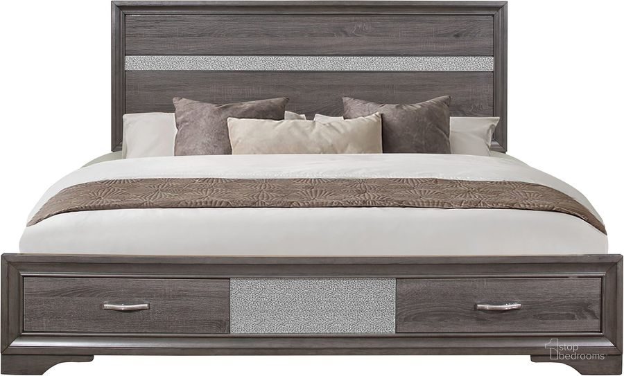 The appearance of Global Furniture Seville Grey Wood and Veneer Full-size Modern Panel Bed designed by Global Furniture USA in the modern / contemporary interior design. This grey piece of furniture  was selected by 1StopBedrooms from Seville Collection to add a touch of cosiness and style into your home. Sku: SEVILLE-MALAMINE GREY-FB SIDE RAILS;SEVILLE-MALAMINE GREY-FB-HB/FB;SEVILLE-MALAMINE GREY-FB-FB DRAWERS. Bed Type: Panel Bed. Product Type: Panel Bed. Bed Size: Full. Material: Wood Veneer. Image1