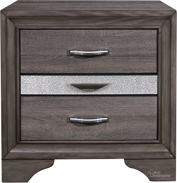 The appearance of Global Furniture Seville Grey Nightstand designed by Global Furniture USA in the modern / contemporary interior design. This grey piece of furniture  was selected by 1StopBedrooms from Seville Collection to add a touch of cosiness and style into your home. Sku: SEVILLE-MALAMINE GREY-NS. Product Type: Nightstand. Material: MDF. Image1