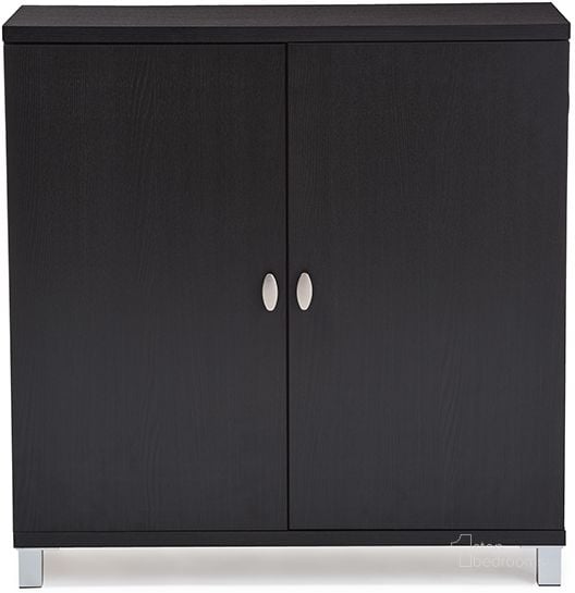The appearance of Baxton Studio Marcy Modern And Contemporary Dark Brown Wood Entryway Handbags Or School Bags Storage Sideboard Cabinet designed by Baxton Studio in the modern / contemporary interior design. This dark brown piece of furniture  was selected by 1StopBedrooms from Marcy Collection to add a touch of cosiness and style into your home. Sku: HS-001-Espresso. Material: Wood. Product Type: Entryway Furniture. Image1