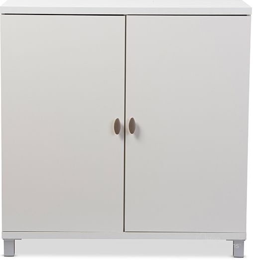 The appearance of Baxton Studio Marcy Modern And Contemporary White Wood Entryway Handbags Or School Bags Storage Sideboard Cabinet designed by Baxton Studio in the modern / contemporary interior design. This white piece of furniture  was selected by 1StopBedrooms from Marcy Collection to add a touch of cosiness and style into your home. Sku: HS-001-White. Material: Wood. Product Type: Entryway Furniture. Image1