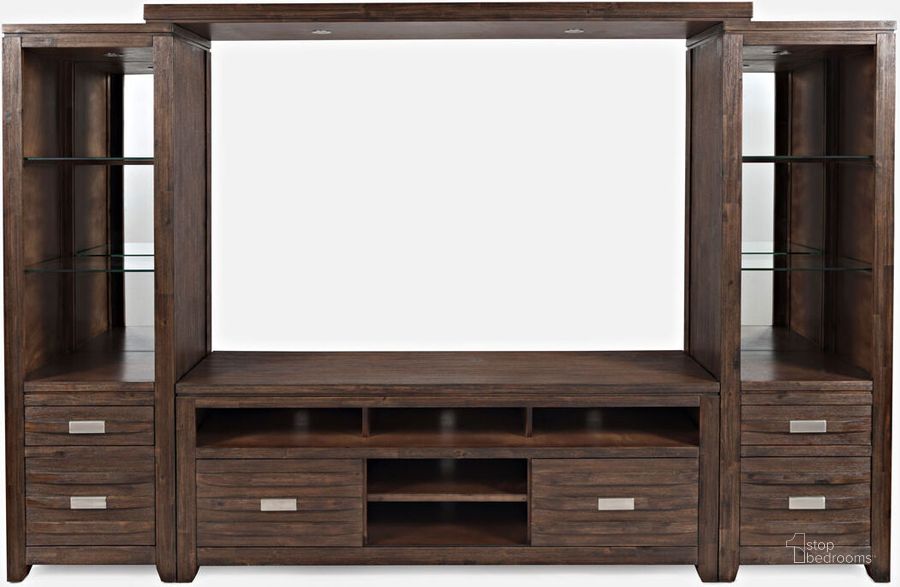The appearance of Jofran Furniture Altamonte Brushed Walnut Entertainment Wall designed by Jofran in the modern / contemporary interior design. This walnut piece of furniture  was selected by 1StopBedrooms from Altamonte Collection to add a touch of cosiness and style into your home. Sku: 1856-227078KT. Material: Wood. Product Type: Entertainment Wall.