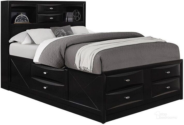 The appearance of Linda Bookcase Storage Bed (Black) designed by Global Furniture USA in the transitional interior design. This black piece of furniture  was selected by 1StopBedrooms from Linda Collection to add a touch of cosiness and style into your home. Sku: LINDA(FD0016I)-BL -FB-HB-FB;LINDA(FD0016I)-BL-DWR;LINDA(FD0016I)-BL-DWR;LINDA(FD0016I)-BL -FB-SR. Bed Type: Storage Bed. Material: Wood. Product Type: Storage Bed. Bed Size: Full. Image1