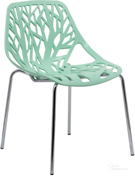 The appearance of LeisureMod Asbury Mint Dining Chair with Chromed Legs designed by LeisureMod in the modern / contemporary interior design. This mint piece of furniture  was selected by 1StopBedrooms from Asbury Collection to add a touch of cosiness and style into your home. Sku: AC16MT. Material: Polypropylene. Product Type: Dining Chair.