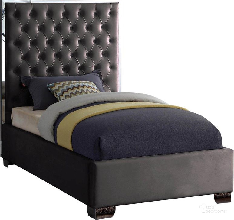The appearance of Lexi Grey Velvet Twin Bed designed by Meridian in the modern / contemporary interior design. This grey velvet piece of furniture  was selected by 1StopBedrooms from Lexi Collection to add a touch of cosiness and style into your home. Sku: LexiGrey-T-1;LexiGrey-T-2. Bed Type: Platform Bed. Product Type: Platform Bed. Bed Size: Twin. Material: Velvet. Image1