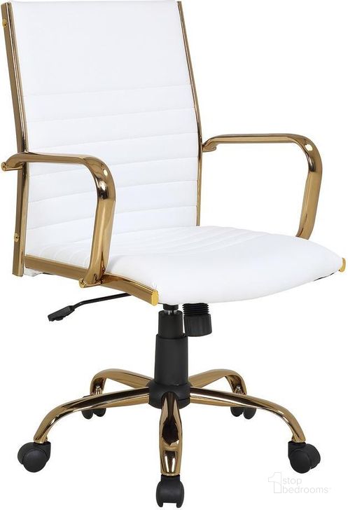 The appearance of Masters White Office Chair designed by Lumisource in the modern / contemporary interior design. This white piece of furniture  was selected by 1StopBedrooms from Masters Collection to add a touch of cosiness and style into your home. Sku: OC-MSTR AU+W. Material: Leather. Product Type: Office Chair. Image1