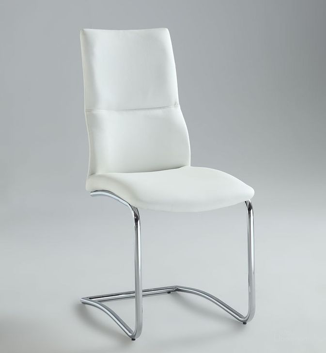The appearance of Piper Side Chair (White) (Set of 2) designed by Chintaly Imports in the modern / contemporary interior design. This white piece of furniture  was selected by 1StopBedrooms from Piper Collection to add a touch of cosiness and style into your home. Sku: PIPER-SC-WHT. Material: Faux Leather. Product Type: Side Chair.