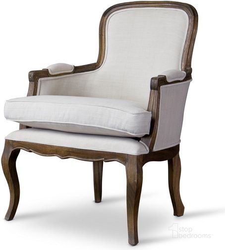 The appearance of Baxton Studio Napoleon Traditional French Accent Chair-Ash designed by Baxton Studio in the traditional interior design. This white piece of furniture  was selected by 1StopBedrooms from Napoleon Collection to add a touch of cosiness and style into your home. Sku: PLN22Mi ASH2. Material: Wood. Product Type: Accent Chair. Image1