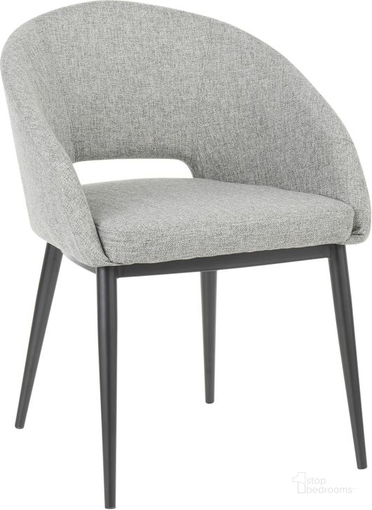 The appearance of Renee Chair in Black Metal Legs and Grey Fabric designed by Lumisource in the modern / contemporary interior design. This gray piece of furniture  was selected by 1StopBedrooms from Renee Collection to add a touch of cosiness and style into your home. Sku: CH-RENEE BKGY. Material: Polyester. Product Type: Chair. Image1