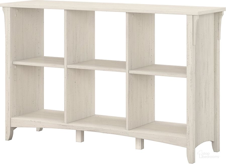 The appearance of Bush Furniture Salinas 6 Cube Organizer in Antique White designed by Bush Furniture in the transitional interior design. This antique white piece of furniture  was selected by 1StopBedrooms from Salinas Collection to add a touch of cosiness and style into your home. Sku: SAB148AW-03. Material: Wood. Product Type: Standard Bookcase. Image1