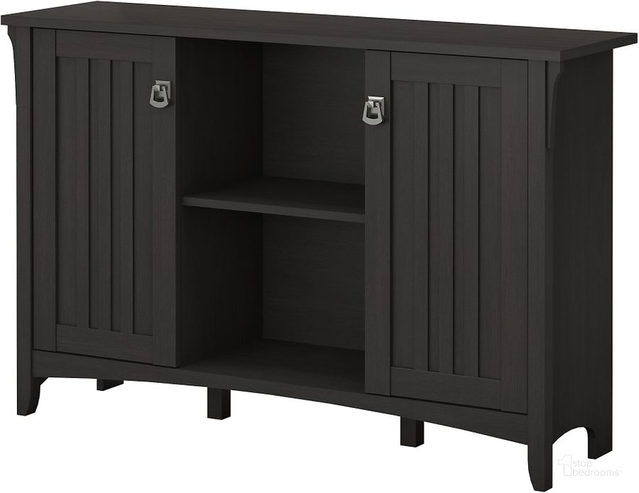 The appearance of Bush Furniture Salinas Storage Cabinet with Doors in Vintage Black designed by Bush Furniture in the transitional interior design. This black piece of furniture  was selected by 1StopBedrooms from Salinas Collection to add a touch of cosiness and style into your home. Sku: SAS147VB-03. Material: Wood. Product Type: Storage Cabinet. Image1