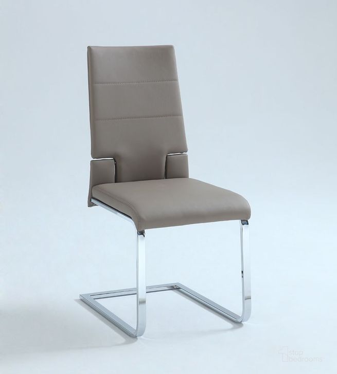 The appearance of Savannah Motion Side Chair (Taupe) (Set of 2) designed by Chintaly Imports in the modern / contemporary interior design. This taupe piece of furniture  was selected by 1StopBedrooms from Savannah Collection to add a touch of cosiness and style into your home. Sku: SAVANNAH-SC-TPE. Material: Faux Leather. Product Type: Side Chair.