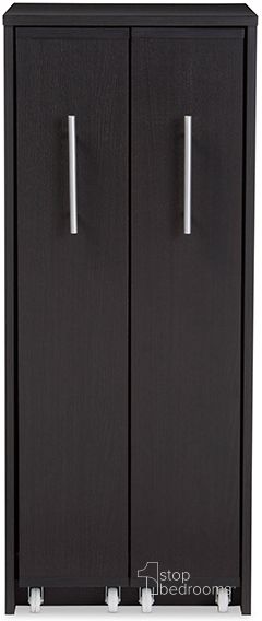 The appearance of Baxton Studio Lindo Dark Brown Wood Bookcase With Two Pulled-Out Doors Shelving Cabinet designed by Baxton Studio in the modern / contemporary interior design. This dark brown piece of furniture  was selected by 1StopBedrooms from Lindo Collection to add a touch of cosiness and style into your home. Sku: SH-002-Espresso. Material: Wood. Product Type: Bookcase. Image1