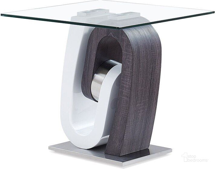 The appearance of T4127 End Table designed by Global Furniture USA in the modern / contemporary interior design. This dark grey piece of furniture  was selected by 1StopBedrooms from T4127 Collection to add a touch of cosiness and style into your home. Sku: T4127ET-BASE-1;T4127ET-TG-1;T4127ET-POLE-1. Material: Glass. Product Type: End Table. Image1