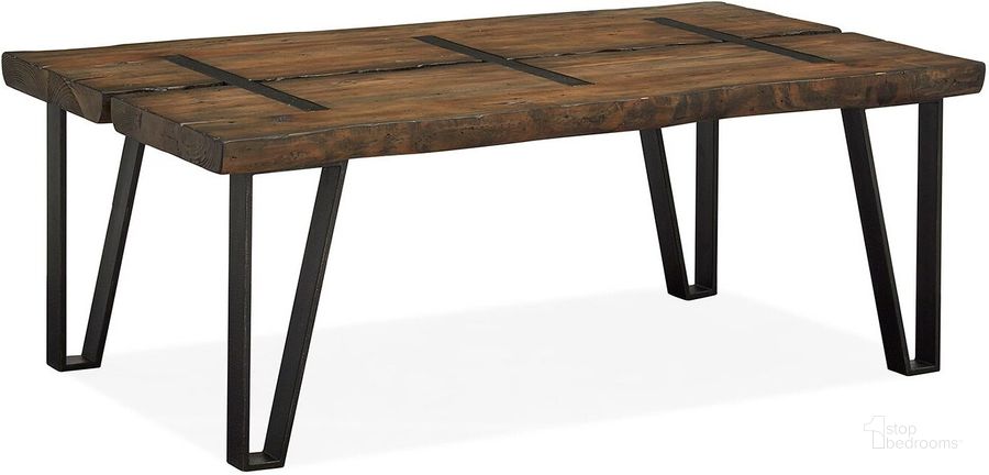 The appearance of Dartmouth Sawmill and Galvanized Steel Rectangular Cocktail Table designed by Magnussen in the industrial interior design. This black piece of furniture  was selected by 1StopBedrooms from Dartmouth Collection to add a touch of cosiness and style into your home. Sku: T4904-43. Product Type: Cocktail Table. Image1