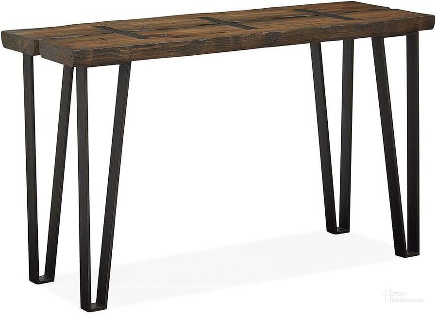 The appearance of Dartmouth Sawmill and Galvanized Steel Rectangular Sofa Table designed by Magnussen in the industrial interior design. This black piece of furniture  was selected by 1StopBedrooms from Dartmouth Collection to add a touch of cosiness and style into your home. Sku: T4904-73. Product Type: Sofa Table. Image1