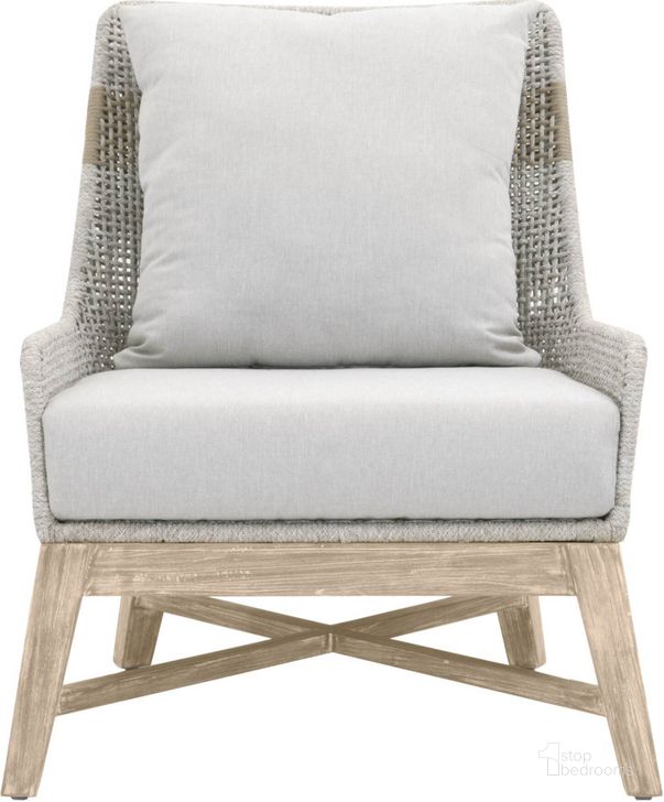 The appearance of Woven Tapestry Outdoor Club Chair designed by Essentials For Living in the coastal interior design. This light gray piece of furniture  was selected by 1StopBedrooms from Woven Collection to add a touch of cosiness and style into your home. Sku: 6851.WTA/PUM/GT. Material: Wood. Product Type: Outdoor Chair. Image1