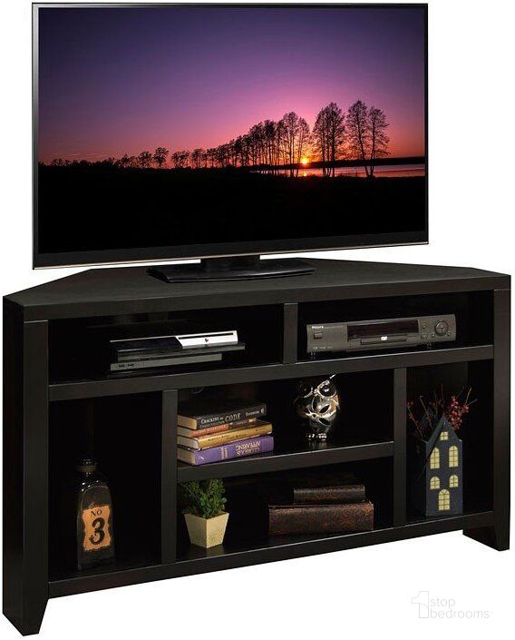 The appearance of Urban Loft 52 Inch Corner TV Cart designed by Legends Furniture in the modern / contemporary interior design. This dark color piece of furniture  was selected by 1StopBedrooms from Urban Loft Collection to add a touch of cosiness and style into your home. Sku: UL1212.MOC. Product Type: TV Stands and TV Console. Material: Pine.