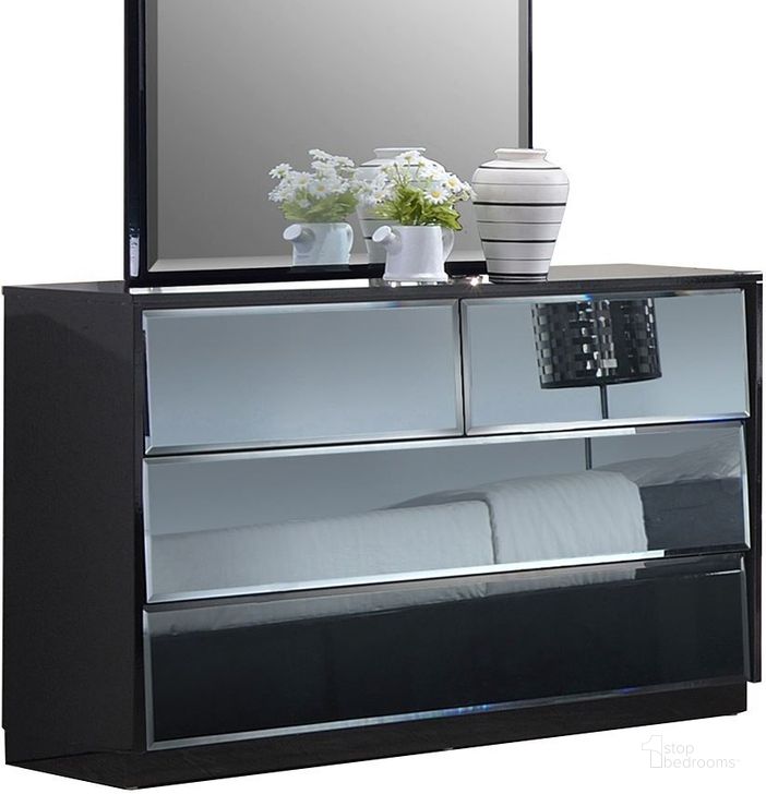 The appearance of Venice Dresser designed by Chintaly Imports in the modern / contemporary interior design. This gloss black piece of furniture  was selected by 1StopBedrooms from Venice Collection to add a touch of cosiness and style into your home. Sku: VENICE-DRS. Product Type: Dresser. Image1