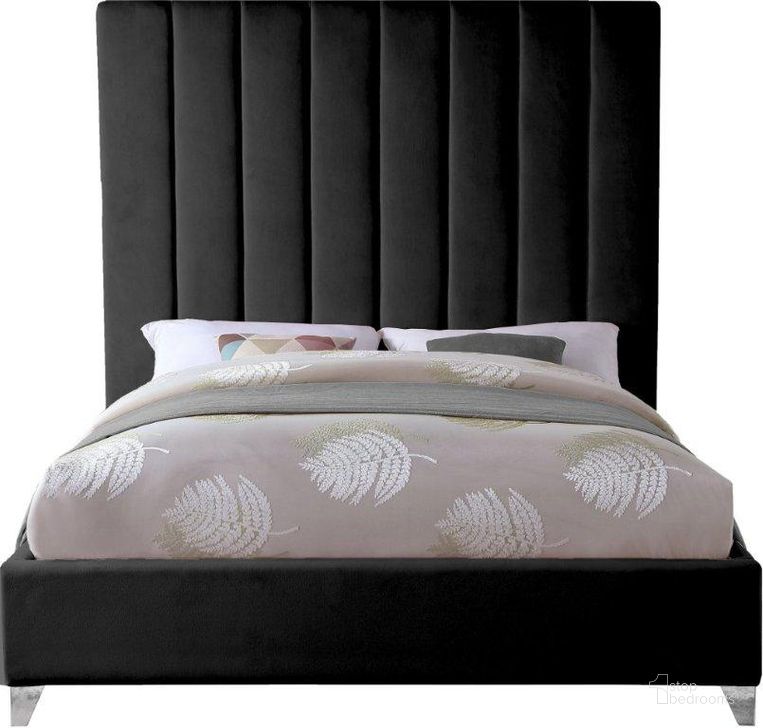 The appearance of Via Black Velvet Full Bed designed by Meridian in the modern / contemporary interior design. This black velvet piece of furniture  was selected by 1StopBedrooms from Via Collection to add a touch of cosiness and style into your home. Sku: ViaBlack-F-1;ViaBlack-F-2. Bed Size: Full. Product Type: Kids Bed. Material: Velvet. Image1