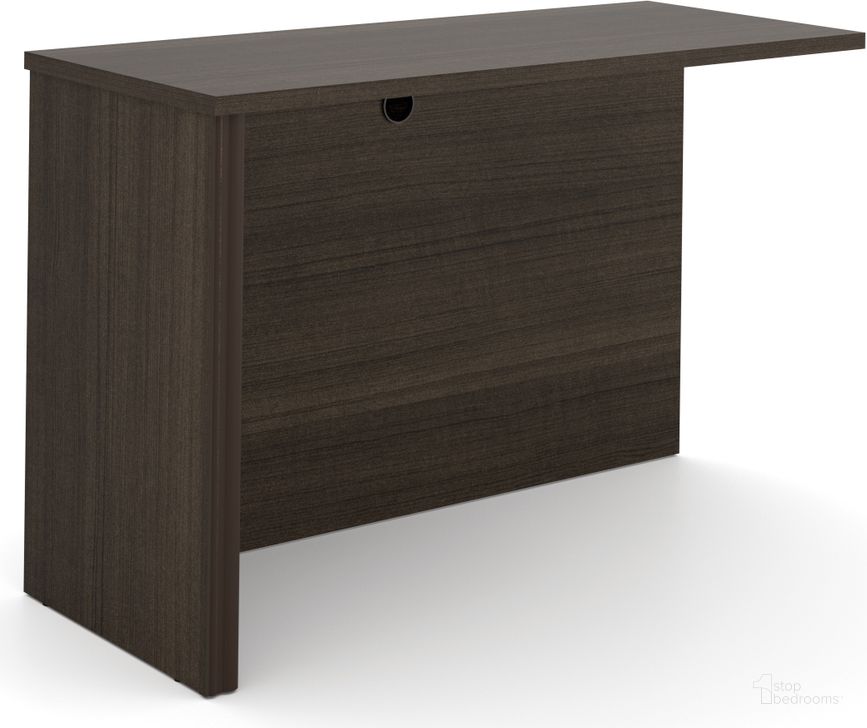 The appearance of Embassy Return Table In Dark Chocolate designed by Bestar in the modern / contemporary interior design. This dark chocolate piece of furniture  was selected by 1StopBedrooms from Embassy Collection to add a touch of cosiness and style into your home. Sku: 60811-2179. Material: Wood. Product Type: Return Table.
