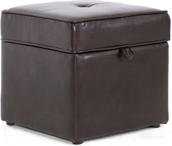 The appearance of Baxton Studio Sydney Brown Modern Ottoman - Storage Ottoman designed by Baxton Studio in the modern / contemporary interior design. This dark brown piece of furniture  was selected by 1StopBedrooms from Sydney Collection to add a touch of cosiness and style into your home. Sku: XB-01-dark brown. Material: Leather. Product Type: Ottoman. Image1