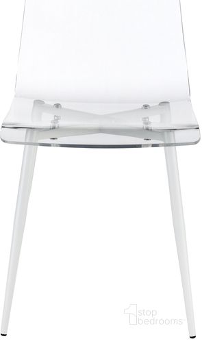 The appearance of A La Carte Dining Chair Set of 2 In Clear Acrylic designed by Progressive Furniture in the transitional interior design. This clear acrylic piece of furniture  was selected by 1StopBedrooms from A La Carte Collection to add a touch of cosiness and style into your home. Sku: A626-41W. Product Type: Dining Chair. Material: Acrylic. Image1