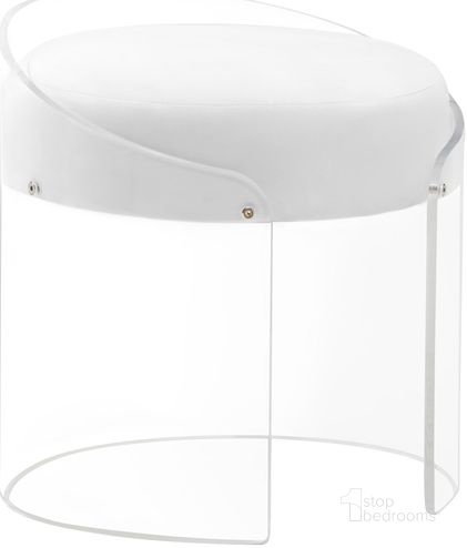 The appearance of A La Carte Stool In Clear Acrylic designed by Progressive Furniture in the transitional interior design. This clear acrylic piece of furniture  was selected by 1StopBedrooms from A La Carte Collection to add a touch of cosiness and style into your home. Sku: A624-41. Product Type: Barstool. Material: Acrylic. Image1