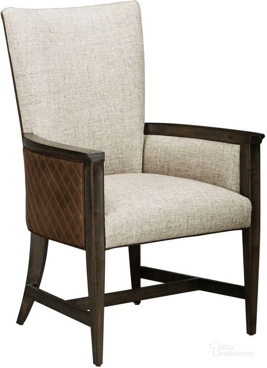 The appearance of A.R.T. Furniture Woodwright Racine Upholstered Arm Chair Set of 2 designed by A.R.T. in the transitional interior design. This brown piece of furniture  was selected by 1StopBedrooms from Woodwright Collection to add a touch of cosiness and style into your home. Sku: 253207-2315. Material: Wood. Product Type: Arm Chair. Image1