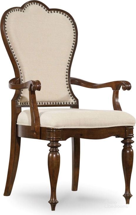 The appearance of Leesburg Beige Upholstered Arm Chair designed by Hooker in the traditional interior design. This beige piece of furniture  was selected by 1StopBedrooms from Leesburg Collection to add a touch of cosiness and style into your home. Sku: 5381-75400. Material: Fabric. Product Type: Arm Chair. Image1