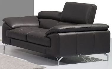 The appearance of A973 Grey Italian Leather Loveseat designed by J&M in the modern / contemporary interior design. This gray piece of furniture  was selected by 1StopBedrooms from Living Room Collection to add a touch of cosiness and style into your home. Sku: 17906112-L. Product Type: Loveseat. Material: Vinyl. Image1