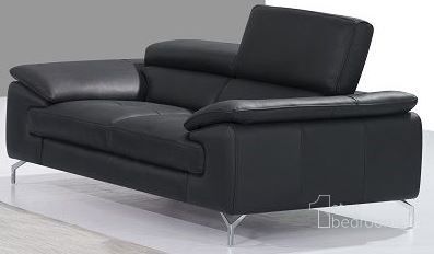 The appearance of A973 Black Italian Leather Sofa designed by J&M in the modern / contemporary interior design. This black piece of furniture  was selected by 1StopBedrooms from Living Room Collection to add a touch of cosiness and style into your home. Sku: 17906111-S. Material: Leather. Product Type: Leather Sofa. Image1