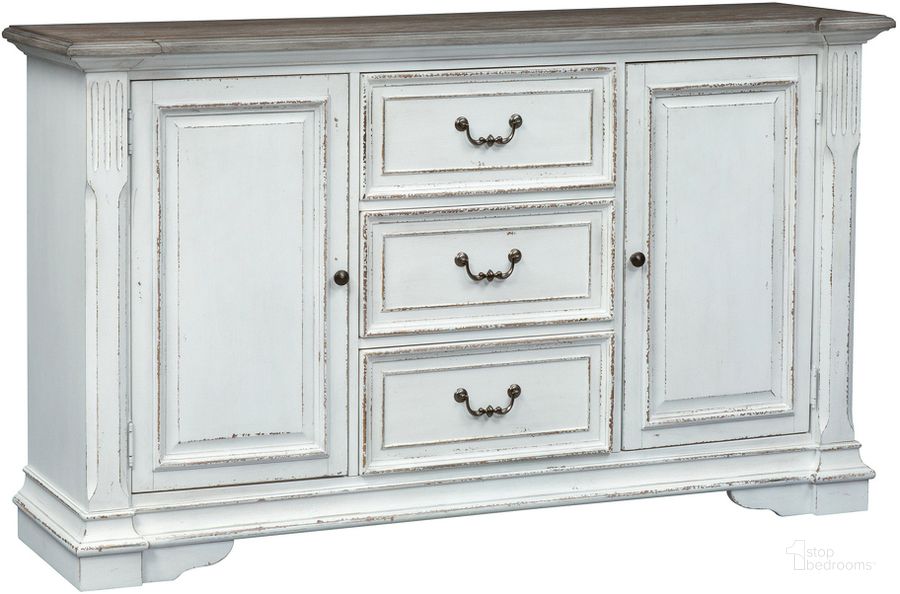 The appearance of Abbey Park Antique White Buffet designed by Liberty in the traditional interior design. This white piece of furniture  was selected by 1StopBedrooms from Abbey Park Collection to add a touch of cosiness and style into your home. Sku: 520-CB6640. Product Type: Buffet. Material: Rubberwood. Image1