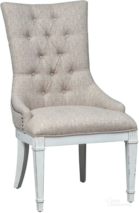 The appearance of Abbey Park Antique White Hostess Chair set of 2 designed by Liberty in the traditional interior design. This white piece of furniture  was selected by 1StopBedrooms from Abbey Park Collection to add a touch of cosiness and style into your home. Sku: 520-C9001. Product Type: Dining Chair. Material: Rubberwood. Image1