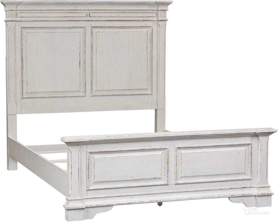 Abbey Park Antique White Queen Panel Bed by Liberty | 1StopBedrooms