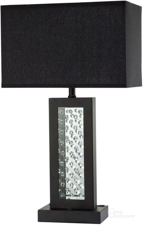 The appearance of Abbi Table Lamp In Black designed by Furniture of America in the modern / contemporary interior design. This black piece of furniture  was selected by 1StopBedrooms from Abbi Collection to add a touch of cosiness and style into your home. Sku: L76389BK. Material: Metal. Product Type: Table Lamp.