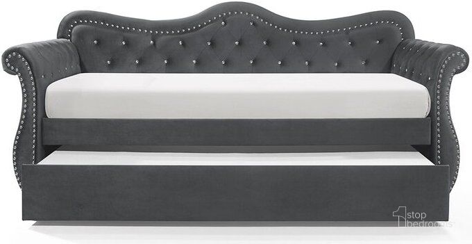 The appearance of Abby Daybed In Gray designed by Galaxy Home Furnishings in the modern / contemporary interior design. This gray piece of furniture  was selected by 1StopBedrooms from Abby Collection to add a touch of cosiness and style into your home. Sku: 808857766687. Bed Type: Daybed. Material: Wood. Product Type: DayBed. Image1