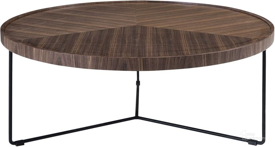 The appearance of Abby Walnut Coffee Table designed by Bellini Modern Living in the transitional interior design. This black and brown piece of furniture  was selected by 1StopBedrooms from Abby Collection to add a touch of cosiness and style into your home. Sku: Abby CT. Product Type: Coffee Table. Image1