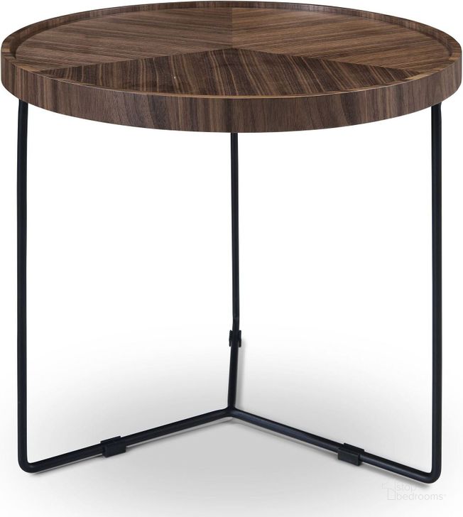 The appearance of Abby Walnut Large End Table designed by Bellini Modern Living in the transitional interior design. This black and brown piece of furniture  was selected by 1StopBedrooms from Abby Collection to add a touch of cosiness and style into your home. Sku: Abby ET L. Product Type: End Table. Image1