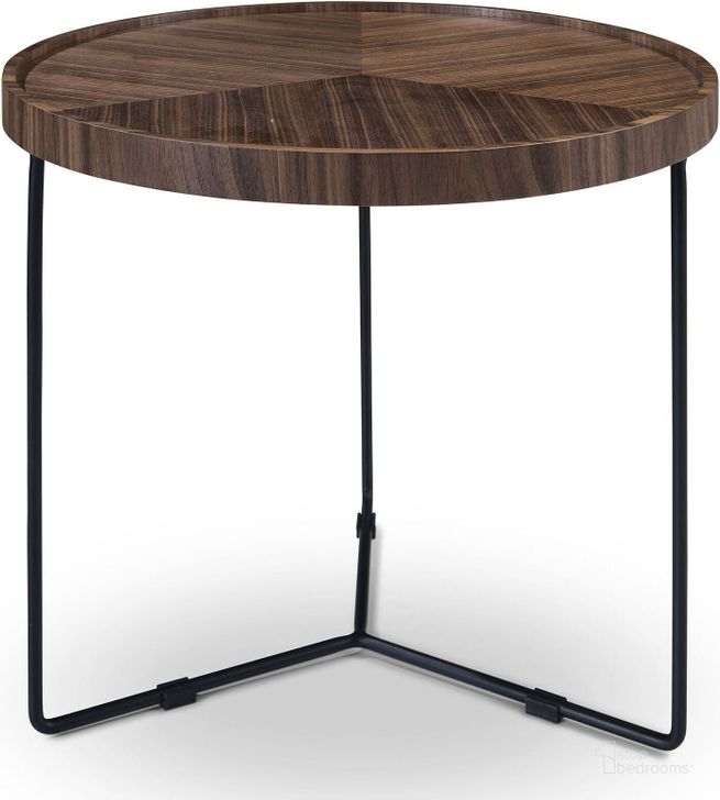 The appearance of Abby Walnut Small End Table designed by Bellini Modern Living in the transitional interior design. This black and brown piece of furniture  was selected by 1StopBedrooms from Abby Collection to add a touch of cosiness and style into your home. Sku: Abby ET S. Product Type: End Table. Image1