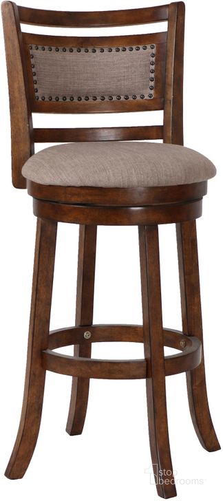 The appearance of Aberdeen Dark Brown 29 Inch Bar Stool Set Of 2 designed by New Classic in the transitional interior design. This brown piece of furniture  was selected by 1StopBedrooms from Aberdeen Collection to add a touch of cosiness and style into your home. Sku: S1218-BS-FB. Product Type: Barstool. Image1