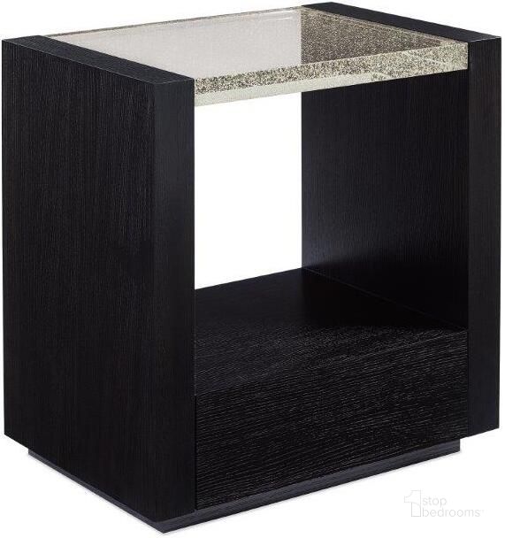 The appearance of Abrax Black Nightstand designed by FineForm in the modern / contemporary interior design. This black piece of furniture  was selected by 1StopBedrooms from Abrax Collection to add a touch of cosiness and style into your home. Sku: M113-019-062. Material: Wood. Product Type: Nightstand. Image1